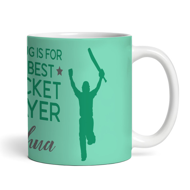 Best Cricket Gift Player Silhouette Coffee Tea Cup Personalised Mug
