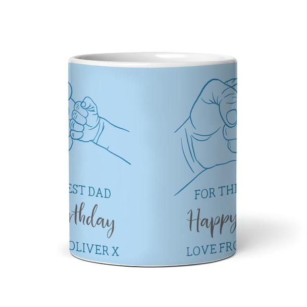 Best Dad Happy Birthday Gift Child Baby Hand Coffee Tea Cup Personalised Mug