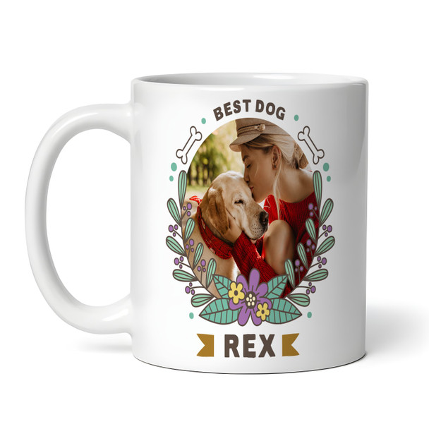 Best Dog Lover Gift Photo Frame Flower Purple Coffee Tea Cup Personalised Mug