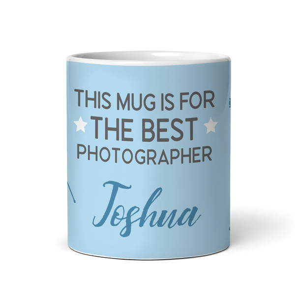 Best Photographer Gift Blue Silhouette Coffee Tea Cup Personalised Mug