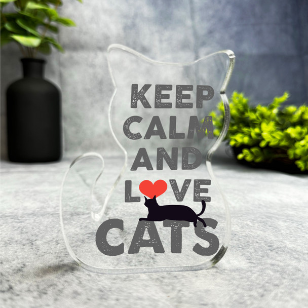 Custom Ornament Keep Calm And Loves Gift For Cat Lover Plaque Keepsake Gift Custom Ornament Keep Calm And Loves Gift For Cat Lover Plaque Keepsake Gift