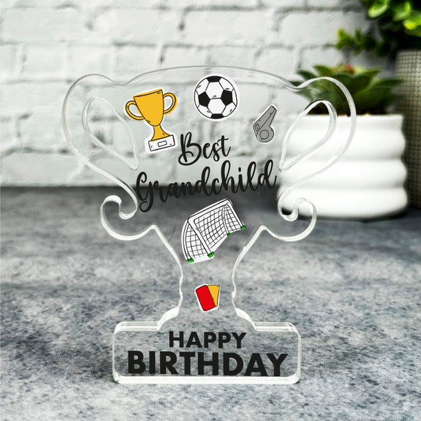Best Grandchild Football Elements Birthday Present Trophy Plaque Keepsake Gift Best Grandchild Football Elements Birthday Present Trophy Plaque Keepsake Gift