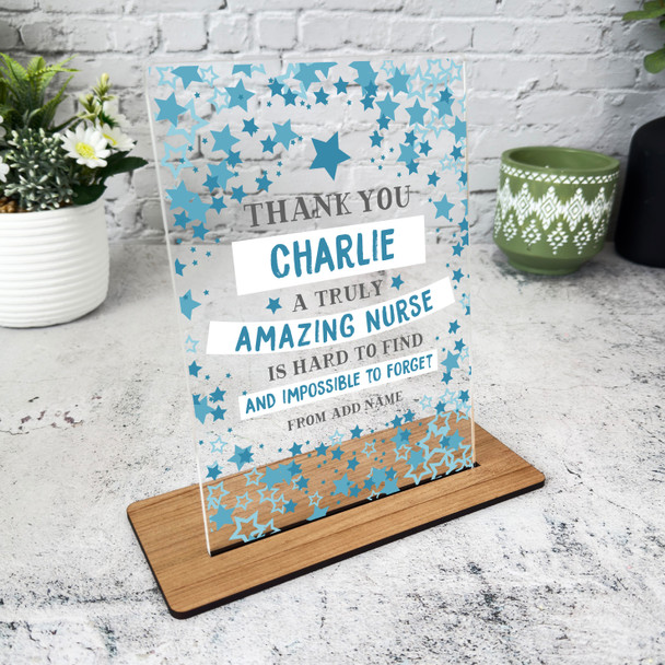 Amazing Nurse Thank You Grey Star Gift Employee Patient Or Colleague Gift Plaque