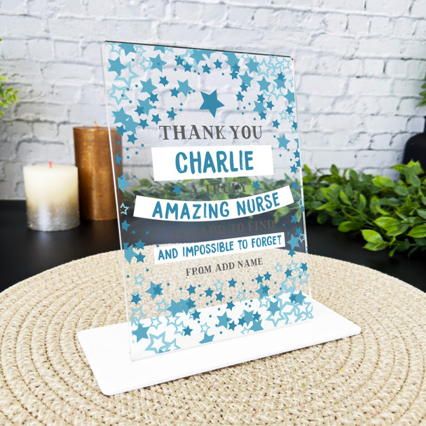 Amazing Nurse Thank You Grey Star Gift Employee Patient Or Colleague Gift Plaque