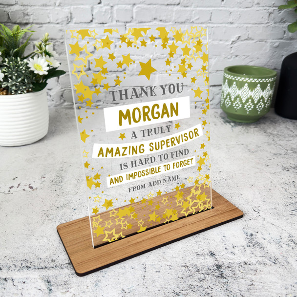 Amazing Supervisor Thank You Star Gift Employee Manager From Or Colleague Plaque