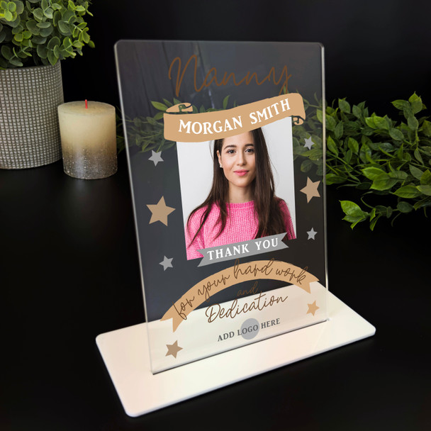 Nanny Thank You Job Gold Photo Gift Employee Or Client Personalised Gift Plaque