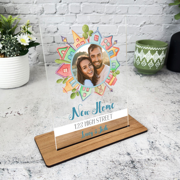 New Home Gift Circle House Frame Photo Custom Personalised Gift Acrylic Plaque New Home Gift Circle House Frame Photo Custom Personalised Gift Acrylic Plaque