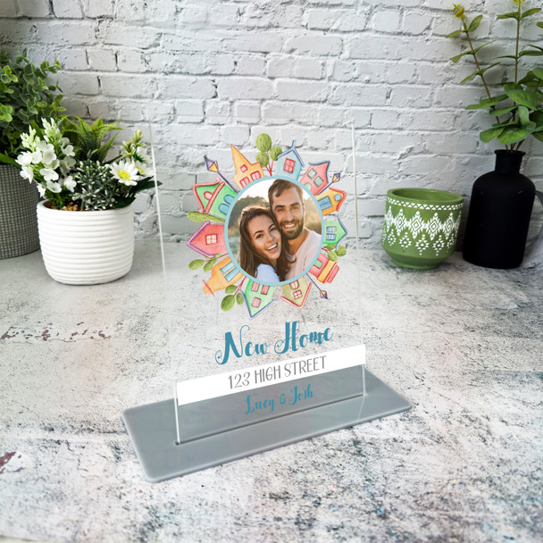 New Home Gift Circle House Frame Photo Custom Personalised Gift Acrylic Plaque New Home Gift Circle House Frame Photo Custom Personalised Gift Acrylic Plaque