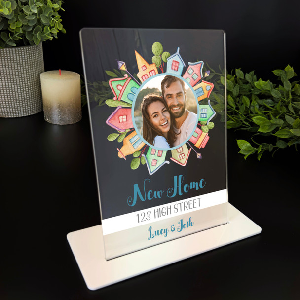 New Home Gift Circle House Frame Photo Custom Personalised Gift Acrylic Plaque New Home Gift Circle House Frame Photo Custom Personalised Gift Acrylic Plaque