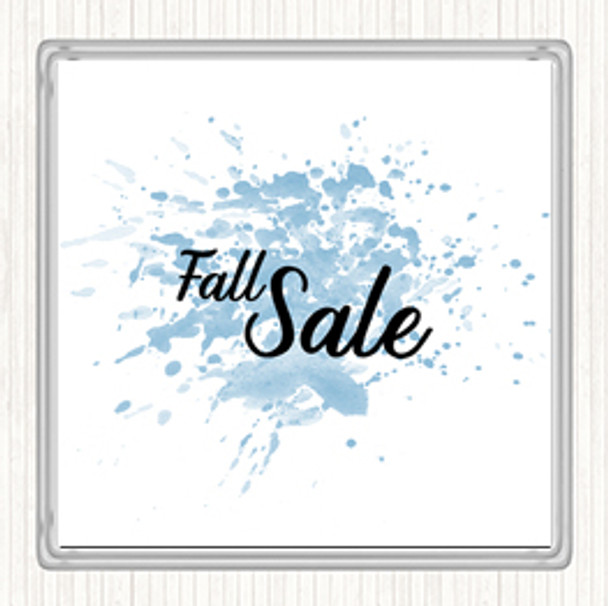 Blue White Fall Sale Inspirational Quote Coaster