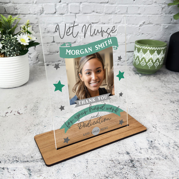 Vet Nurse Thank You Job Blue Photo Gift Employee Or Colleague Custom Plaque