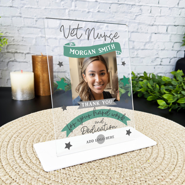 Vet Nurse Thank You Job Blue Photo Gift Employee Or Colleague Custom Plaque