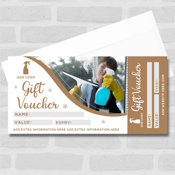 Window Cleaner Gold Any Details Perforated Business Gift Voucher