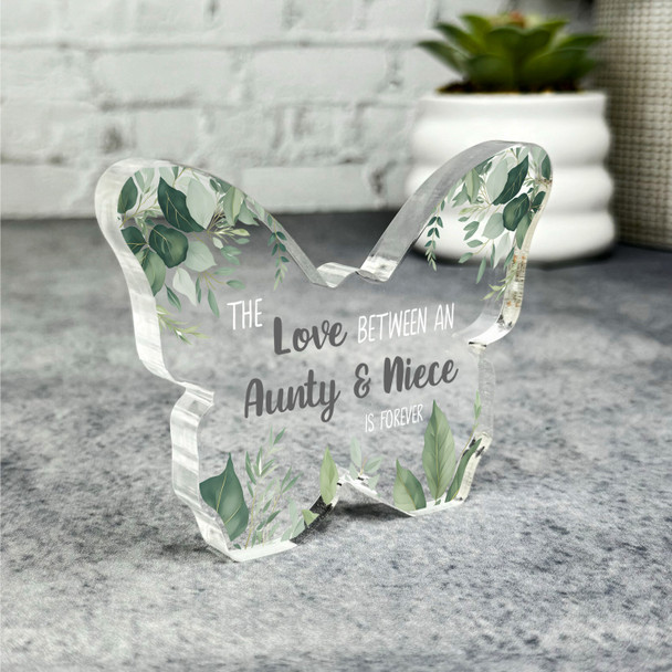 Leaves Love Between An Aunty & Niece Gift Butterfly Keepsake Plaque Ornament