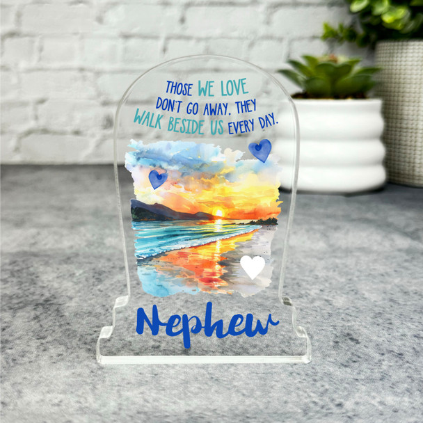 Nephew Beach Remembrance Memorial Gift Sympathy Gravestone Keepsake Plaque
