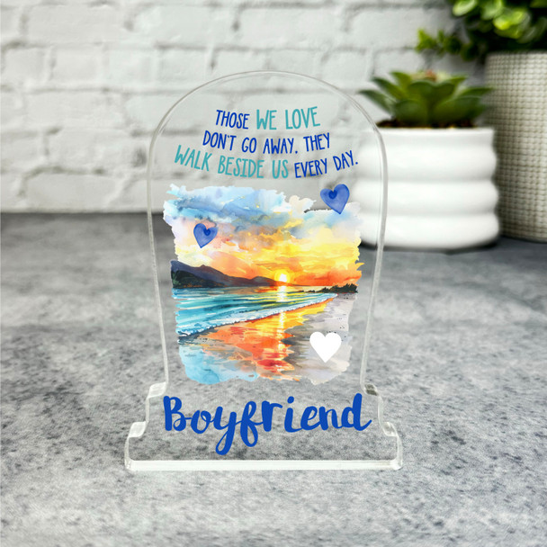 Boyfriend Blue Beach Remembrance Memorial Gift Gravestone Keepsake Plaque