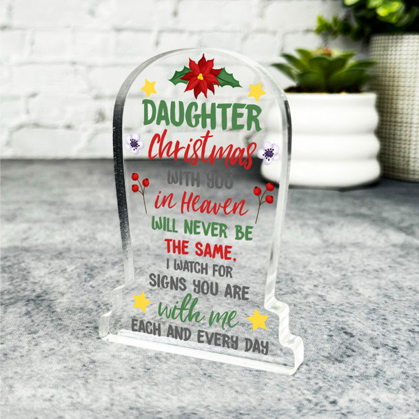 Daughter Heaven Remembrance Christmas Memorial Gift Gravestone Keepsake Plaque Daughter Heaven Remembrance Christmas Memorial Gift Gravestone Keepsake Plaque
