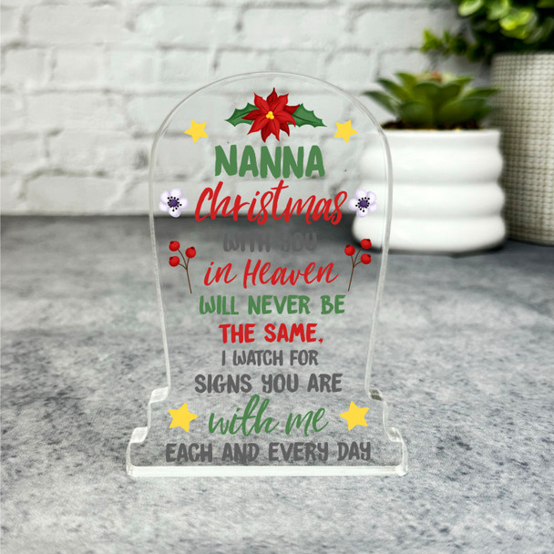 Nanna Heaven Remembrance Christmas Memorial Gift Gravestone Keepsake Plaque
