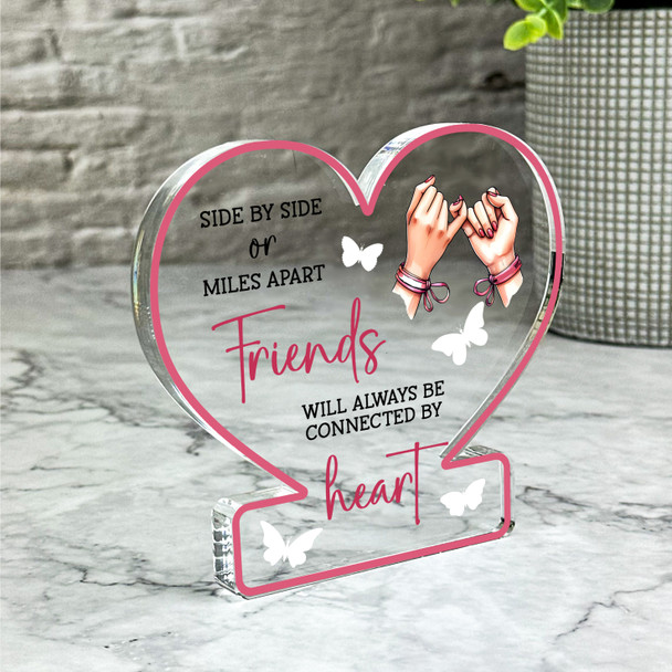 Gift For Friend Pinky Promise Hands Heart Ornament Keepsake Plaque Ornament