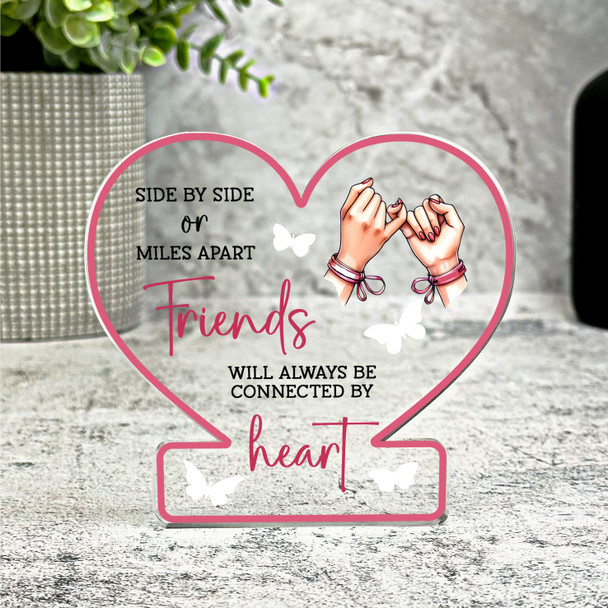 Gift For Friend Pinky Promise Hands Heart Ornament Keepsake Plaque Ornament