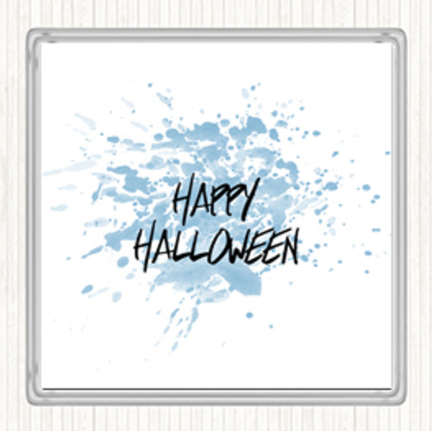 Blue White Halloween Inspirational Quote Coaster