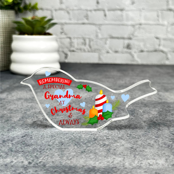 Remembering Special Grandma Candle Christmas Memorial Gift Robin Keepsake Plaque Remembering Special Grandma Candle Christmas Memorial Gift Robin Keepsake Plaque