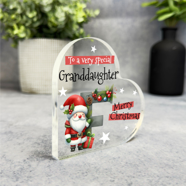 Gift For Christmas Special Granddaughter Alphabet Letter F Heart Keepsake Plaque Gift For Christmas Special Granddaughter Alphabet Letter F Heart Keepsake Plaque