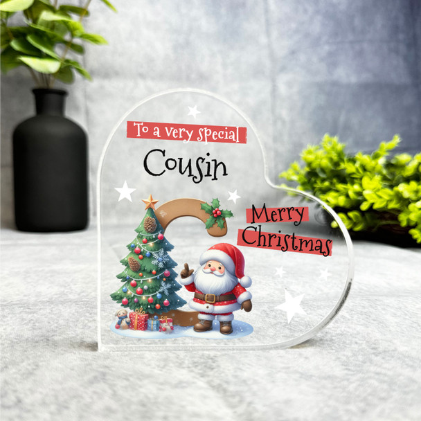 Gift For Special Cousin Christmas Alphabet Letter C Side Heart Keepsake Plaque
