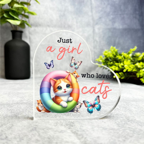Gift For Cat Lover Cute Cat Name Initial O Side Heart Keepsake Plaque Ornament