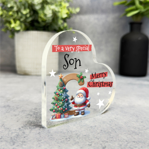 Gift For Special Son Christmas Alphabet Letter C Side Heart Keepsake Plaque
