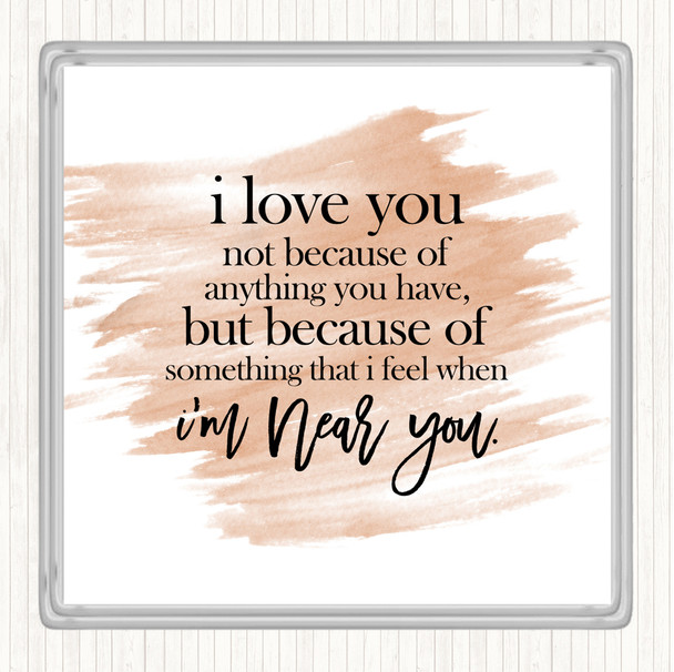 Watercolour I Love You Quote Coaster Watercolour I Love You Quote Coaster