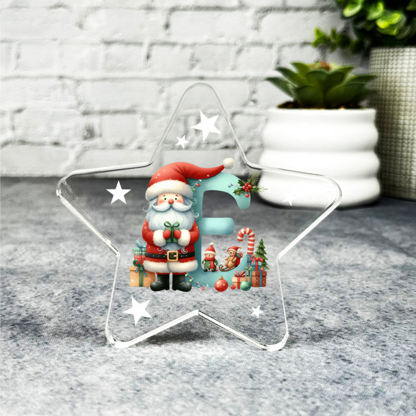 Gift For Christmas Alphabet Letter E Star Award Keepsake Plaque Decoration