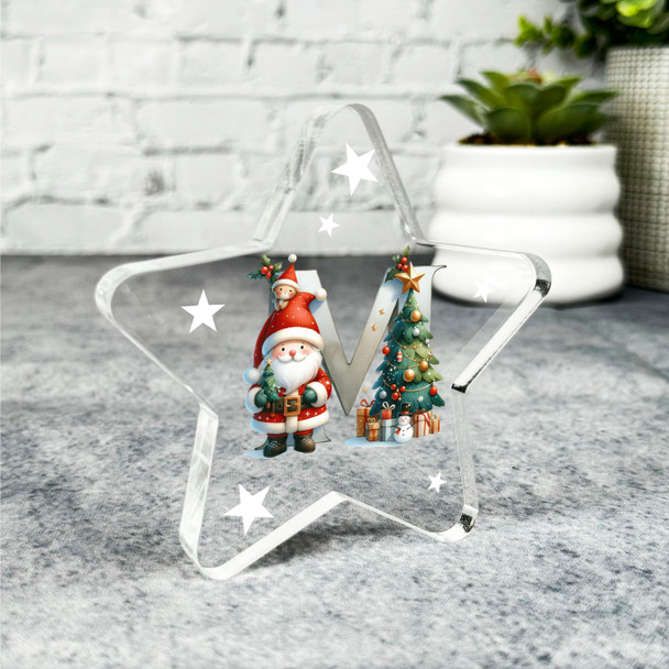 Gift For Christmas Alphabet Letter M Star Award Keepsake Plaque Decoration