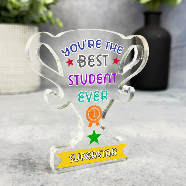 Gift For The Best Student Ever Award Trophy Keepsake Plaque Ornament Present