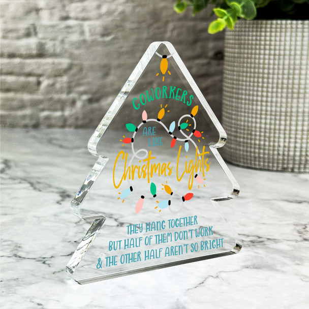 Coworker Christmas Lights Secret Santa Gift Xmas Tree Keepsake Plaque Decoration Coworker Christmas Lights Secret Santa Gift Xmas Tree Keepsake Plaque Decoration