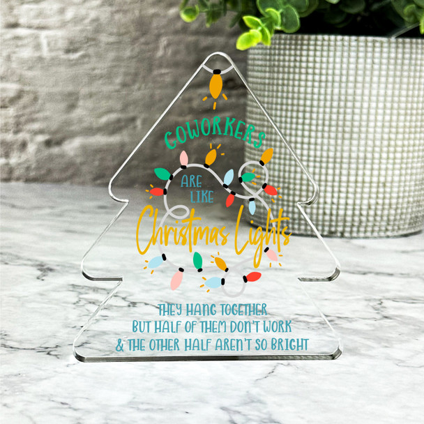 Coworker Christmas Lights Secret Santa Gift Xmas Tree Keepsake Plaque Decoration Coworker Christmas Lights Secret Santa Gift Xmas Tree Keepsake Plaque Decoration
