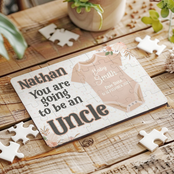 For Uncle Neutral Pregnancy Announcement Gift Personalised Wood Jigsaw Puzzle For Uncle Neutral Pregnancy Announcement Gift Personalised Wood Jigsaw Puzzle