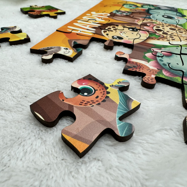 Birthday Gift For Grandad Beer Circle Photo Personalised Wooden Jigsaw Puzzle