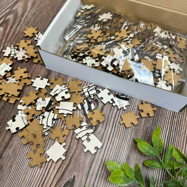 Kids Birthday Gift Boy Space Letter C Photo Personalised Wooden Jigsaw Puzzle