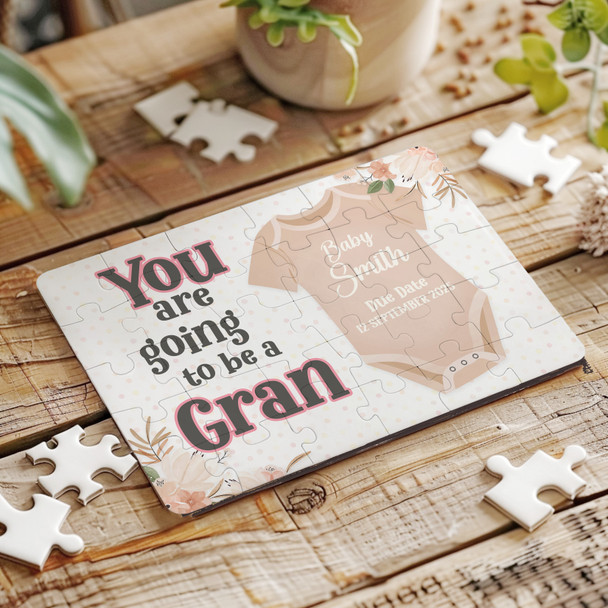 For Gran Neutral Pregnancy Announcement Gift Personalised Wood Jigsaw Puzzle For Gran Neutral Pregnancy Announcement Gift Personalised Wood Jigsaw Puzzle