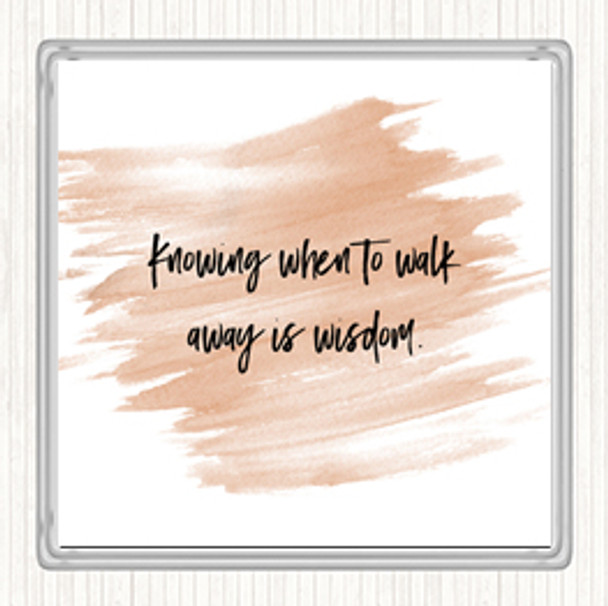 Watercolour Knowing When Quote Coaster