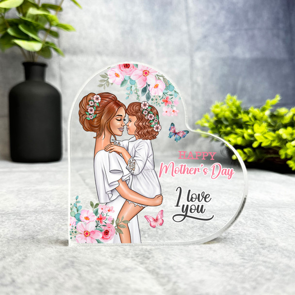 Mother's Day Gift For Mum Red Hair Keepsake Side Heart Ornament Plaque