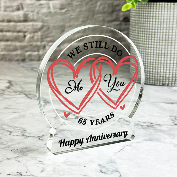 65th Wedding Anniversary Gift We Still Do Keepsake Snowglobe Ornament Plaque
