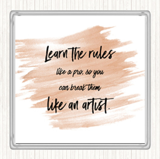 Watercolour Like A Pro Quote Coaster