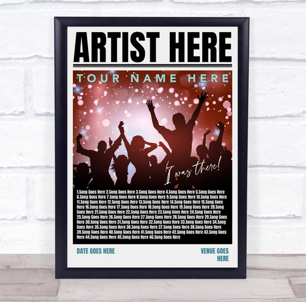 Concert Setlist Poster Print Canvas Concert - Any Artist, Date, Gig, Venue Concert Setlist Poster Print Canvas Concert - Any Artist, Date, Gig, Venue