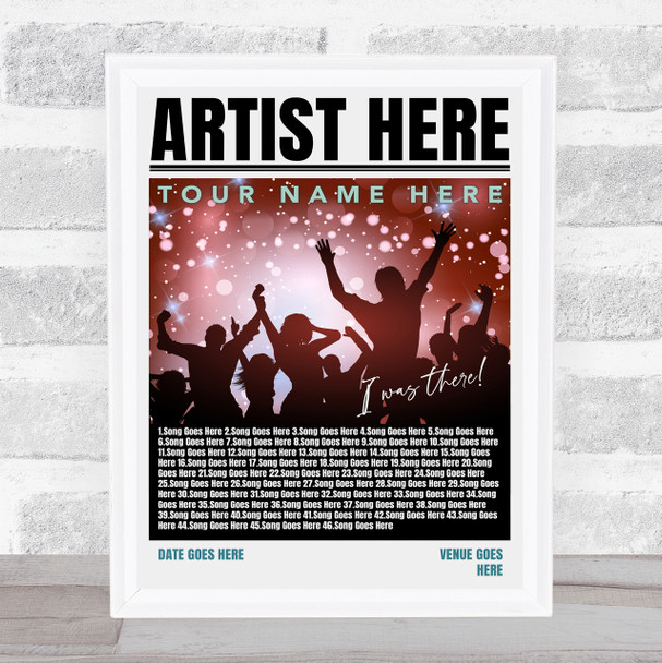 Concert Setlist Poster Print Canvas Concert - Any Artist, Date, Gig, Venue Concert Setlist Poster Print Canvas Concert - Any Artist, Date, Gig, Venue