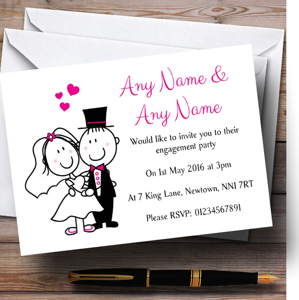 Bride And Groom Customised Engagement Party Invitations