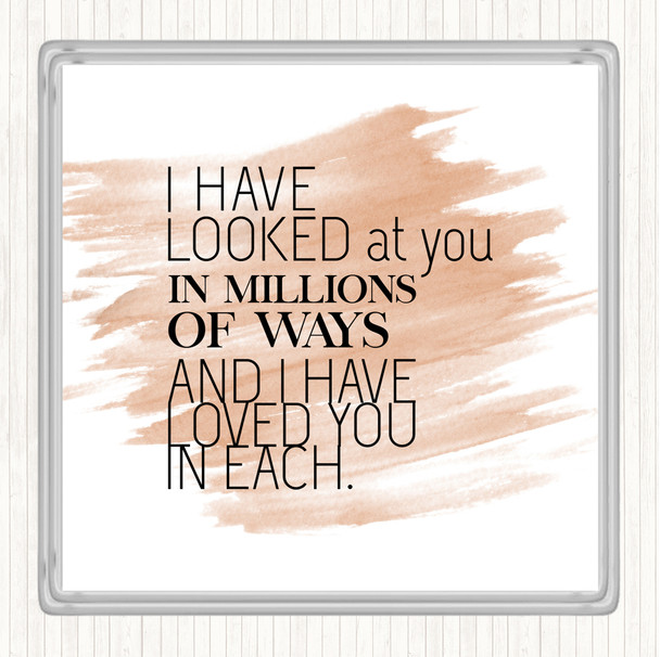 Watercolour Million Ways Quote Coaster