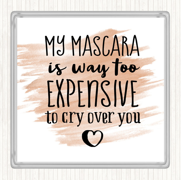 Watercolour My Mascara Quote Coaster Watercolour My Mascara Quote Coaster