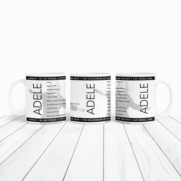 Adele Concert Setlist Gig Mug - Adele at The Colosseum - Caesars Palace, Las Vegas, NV, USA - February 17th 2023